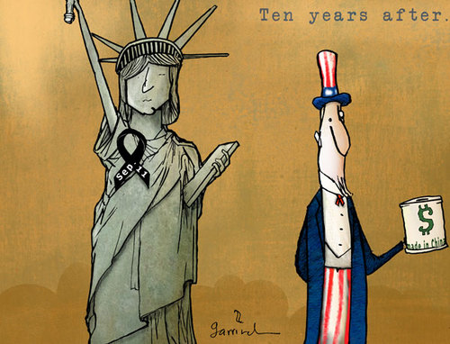 Cartoon: Ten years after (medium) by Garrincha tagged september,11