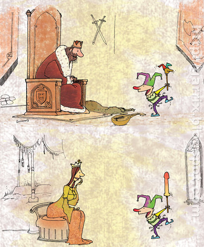 Cartoon: Utility jester (medium) by Garrincha tagged garrincha,humor,adult,cartoon,gag