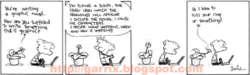 Cartoon: Writer II (medium) by Garrincha tagged strips,comic