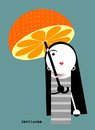 Cartoon: Orange girl. (small) by Garrincha tagged illustration