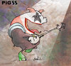 Cartoon: pigZZ (small) by Garrincha tagged pigs,music,rock
