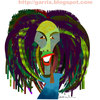 Cartoon: Robert Nesta Marley (small) by Garrincha tagged music,reggae,artist,guitar