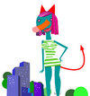 Cartoon: The girl in the city (small) by Garrincha tagged illustration