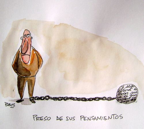 Cartoon: Pensar (medium) by el Becs tagged ideas