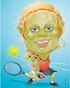 Cartoon: Kim Clijsters (small) by buzz tagged tennis