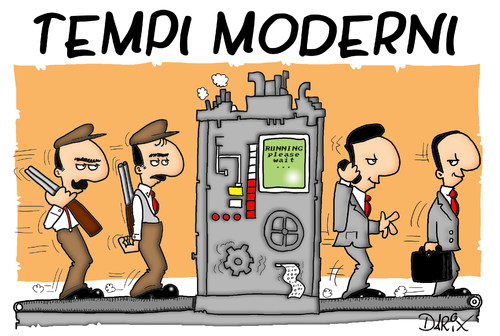 Cartoon: Tempi moderni (medium) by darix73 tagged mafia