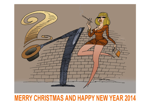 Cartoon: happy (medium) by zluetic tagged happy,new,year