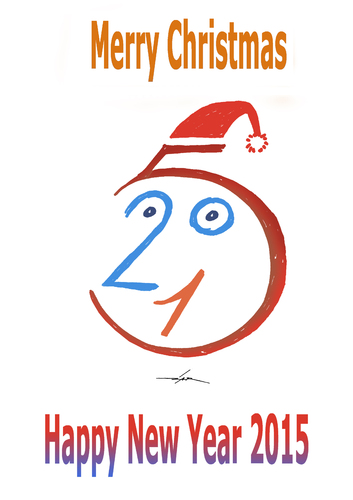 Cartoon: happy (medium) by zluetic tagged happy,new,year