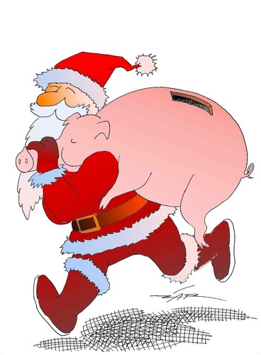 Cartoon: Santa Claus (medium) by zluetic tagged santa,claus