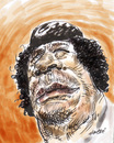 Cartoon: Muhammar Khaddafi (small) by daulle tagged caricature politics daulle libya khaddafi