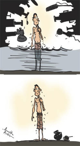 Cartoon: Flood (medium) by awantha tagged flood,in,sri,lanka