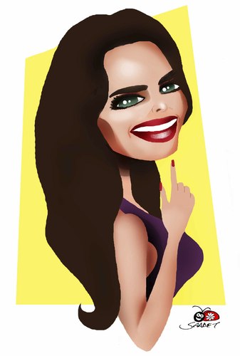 Cartoon: Brooke Shields (medium) by saadet demir yalcin tagged brookeshields,syalcin