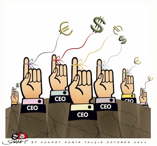 Cartoon: Ceo s of the future... (medium) by saadet demir yalcin tagged crisis,economic,sdy,saadet