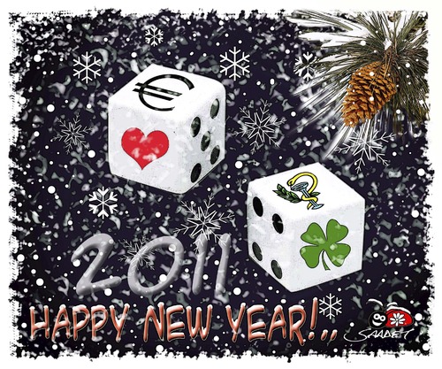 Cartoon: HAPPY NEW YEAR.. (medium) by saadet demir yalcin tagged newyear,2011,sdy,syalcin,saadet