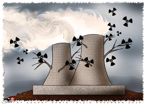 Cartoon: nuclear birds (medium) by saadet demir yalcin tagged nuclear,saadet,syalcin,sdy,world
