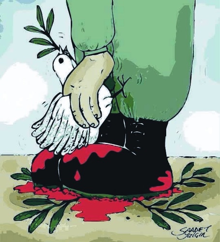 Cartoon: PEACE (medium) by saadet demir yalcin tagged war