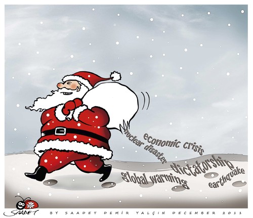 Cartoon: Santa Claus (medium) by saadet demir yalcin tagged saadet,sdy,santaclaus,newyear,optimistic