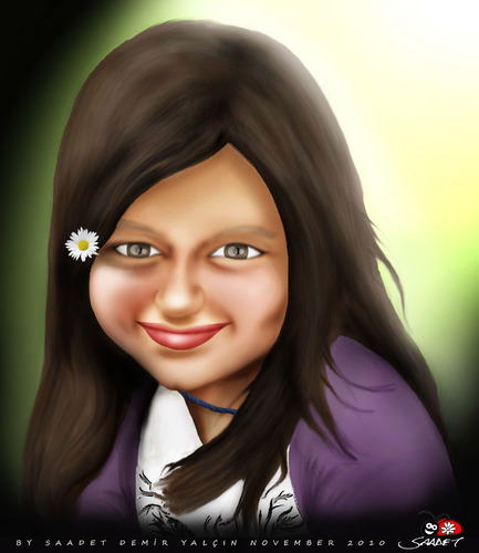 Cartoon: sweet girl.. (medium) by saadet demir yalcin tagged saadet,syalcin,sdy,turkey,portrait