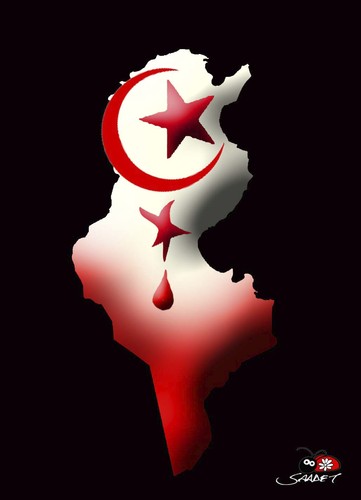 Cartoon: Tunisia (medium) by saadet demir yalcin tagged saadet,syalcin,sdy,tunisia,turkey