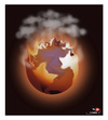 Cartoon: global steam (small) by saadet demir yalcin tagged syalcin