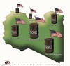 Cartoon: the liberated zone... (small) by saadet demir yalcin tagged saadet,sdy,syalcin,turkey,libya,usa,oil
