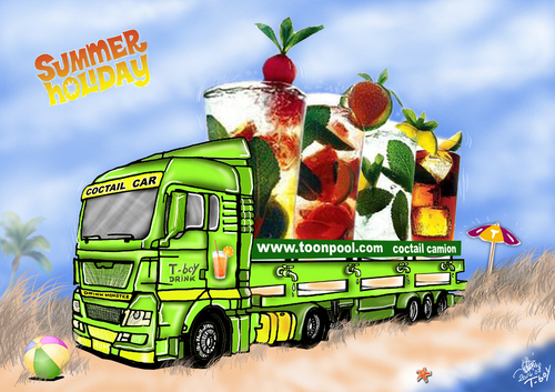 Cartoon: COCTAIL CAMION (medium) by T-BOY tagged coctail,camion