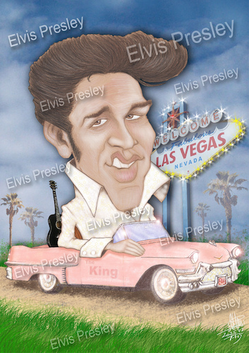 Cartoon: ELVIS PRESLEY the KING (medium) by T-BOY tagged elvis,presley,the,king