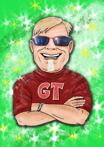 Cartoon: GT face (medium) by T-BOY tagged gt,face