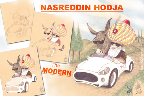 Cartoon: NASREDDIN HODJA (medium) by T-BOY tagged nasreddin,hodja