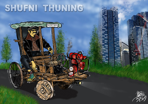 Cartoon: SHED TUNING (medium) by T-BOY tagged shed,tuning
