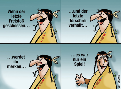 Cartoon: Fußballweisheit (medium) by Nottel tagged fußballfieber,europameisterschaft,fußballweiser