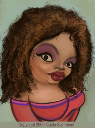 Cartoon: Oprah Winfrey (medium) by guidosalimbeni tagged oprah,winfrey,caricatura,tv,show