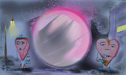 Cartoon: Ball der einsamen Herzen (medium) by wheelman tagged herz,herzen,ball