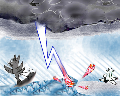 Cartoon: warnung vor blitzeis (medium) by wheelman tagged wetter,winter,blitzeis,kälte,regen,warnung,usw