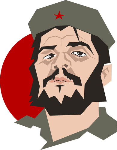 Cartoon: Che Guevara poster (medium) by geomateo tagged revolution,castro,cuba,guevara,che