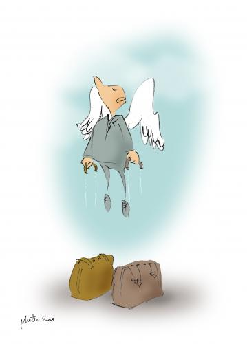 Cartoon: go to paradise (medium) by geomateo tagged heaven,paradise,eden,rich,death,angel,