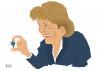 Cartoon: Merkel (small) by geomateo tagged merkel,steinmeier,election,deutschland