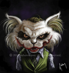 Cartoon: joker (small) by sahannoyan tagged joker,cat,kedi,sahan,noyan,caricature,illustration