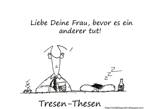 Cartoon: Heute ist Valentinstag! (medium) by Oliver Kock tagged valentinstag,tresen,thesen