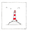 Cartoon: Bei Dir bin ich sicher! (small) by Oliver Kock tagged haus,freundschaft,leuchtturm,sicherheit,geborgenheit,cartoon,nick,blitzgarden