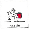 Cartoon: King Size (small) by Oliver Kock tagged könig,klo,toilet,toilette,klopapier,roter,teppich