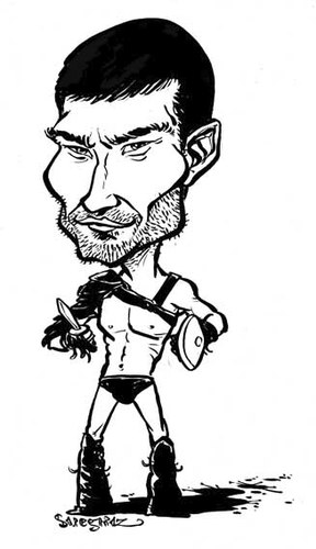 Cartoon: Andy Whitfield (medium) by stieglitz tagged andy,whitfield,spartacus,karikatur,caricature