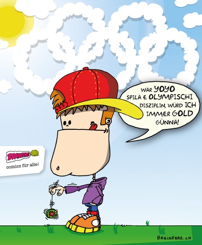 Cartoon: HERMI und sein YOYO (medium) by BRAINFART tagged sport,olympic,games,cartoon,comic,humor,character,draw,lustig,spiel