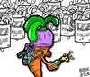 Cartoon: carRIOT (small) by BRAINFART tagged urbanart,art,artwork,carrot,illustration,zeichnung,drawing,brainfart,culture,politics,riot,randalen,molotov,cocktail,hate,zorn,protest