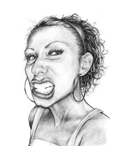 Cartoon: B. nice (medium) by michaelscholl tagged funny,face,woman,pencil,drawing