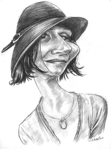 Cartoon: elena (medium) by michaelscholl tagged woman,cartoon,portrait
