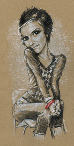 Cartoon: jenn (medium) by michaelscholl tagged woman,cartoon,portrait