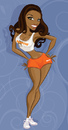 Cartoon: J. J. (small) by michaelscholl tagged hooters,sexy,pose,vector