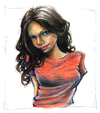 Cartoon: sketch (small) by michaelscholl tagged sexy,woman,shirt,red