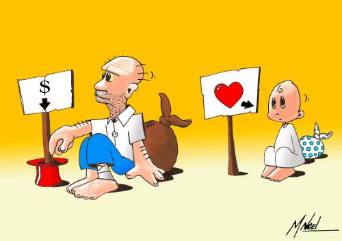 Cartoon: Street Children (medium) by Marcos Noel tagged children,politics,world,global,kids